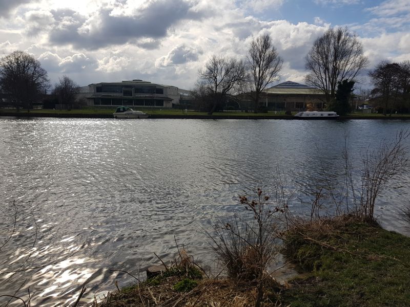 View of Windsor Leisure Centre from River Thames Path